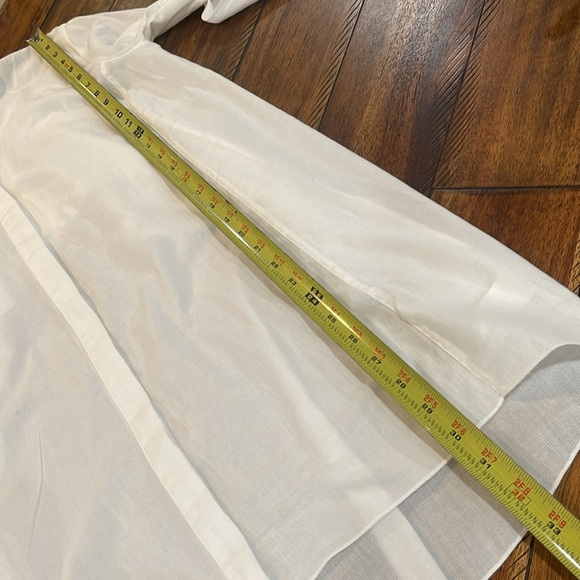 CAbi Women's Small Vacation Tunic Shirt White Long Sleeve  Button Down - Picture 14 of 16